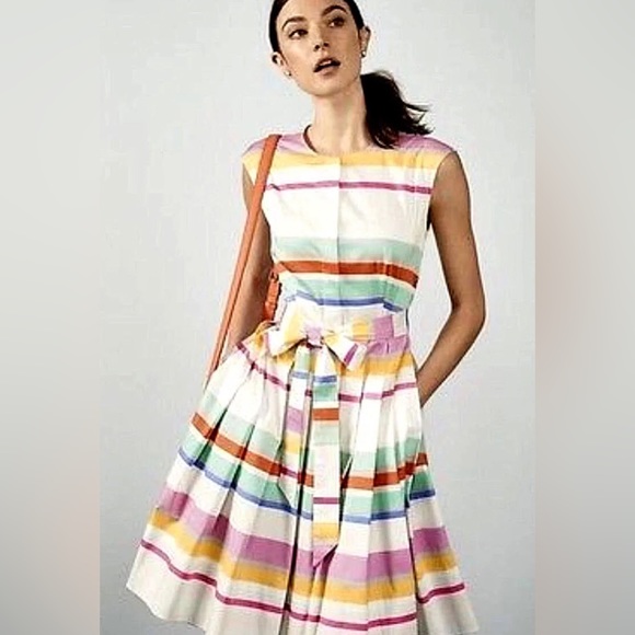 kate spade Dresses & Skirts - KATE SPADE Sweet Candy Stripes Pleated Dress - Size 4 - Retails for $398.